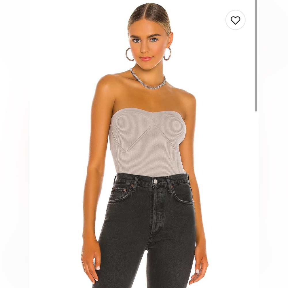 Revolve 525 fashioned rib corset top in color smoke